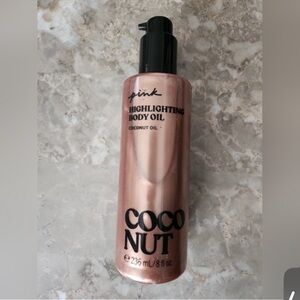 ❤️Sale Victoria's Secret PINK Highlighting Body Coconut Oil Coconut Scented